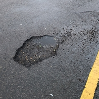 Pothole on the road, road and cycle path issues (including potholes)